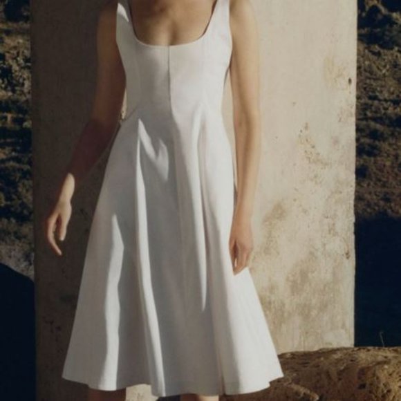 Club Monaco Dresses & Skirts - ↓↓LAST CALL-Club Monaco White Sleeveless Summer Midi Dress, Pockets, Size 2, NWT